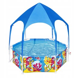 Sodo baseinas su stogu vaikams 183x51cm bestway