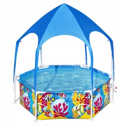 Sodo baseinas su stogu vaikams 183x51cm bestway