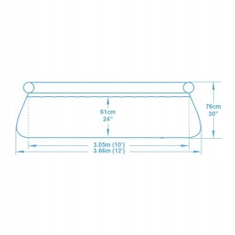Išsiplečiantis sodo baseinas 366 x 76 cm bestway 10in1