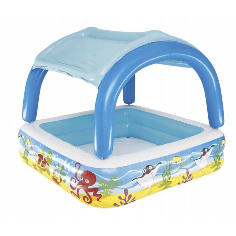 Pripučiamas baseinas su stogu, didelis vaikiškas irklavimo baseinas