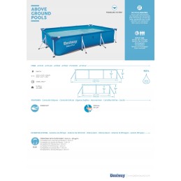 Aiaraamiga bassein 300x201x66 bestway 56404
