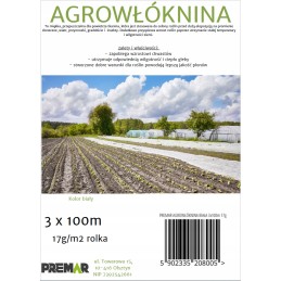 Agrotekstilė, balta danga, 3x100m, 17g/m2