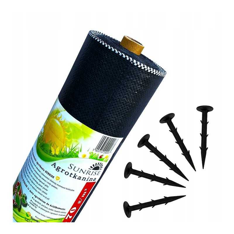 ⭐⭐Juoda agrotekstilė 1,1x50 uv70 sunrise nuo piktžolių agrotekstilė + kaiščiai⭐⭐