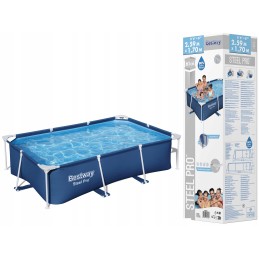 Sodo baseinas ant bestway rėmo 259x170x61 cm šeimos karkasinis baseinas