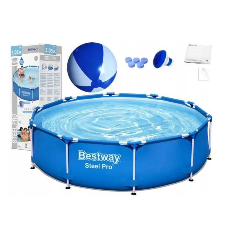 Bestway baseinas 305x76 305x76 plieno pro 56679 priedai apvalūs