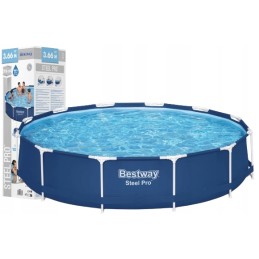 Large round frame pool for the garden, family, 366x366cm, bestway 56706