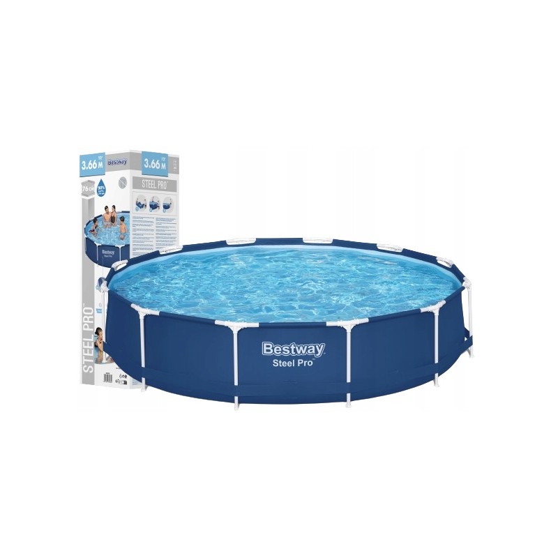 Apaļa rāmja baseins, liels, dārzs, ģimene, 366x366cm, bestway 56706