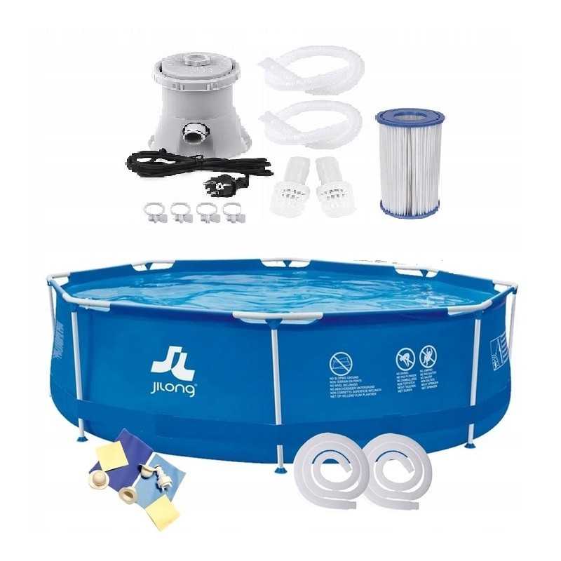 Sodo rėmo baseinas 360x76 cm siurblys