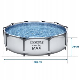 Bestway karkasinis sodo baseinas 305cm x 76cm plieninis pro max 56406