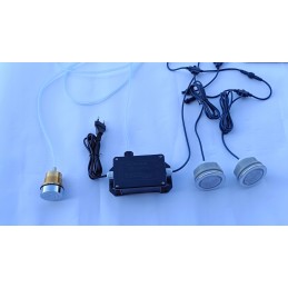 2 LED lemputės, žalvarinis valdiklis, pneumatinis SPA vonios mygtukas