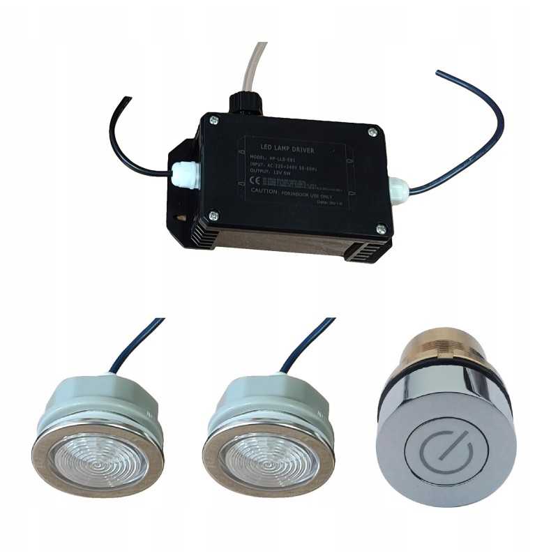 LED povandeninis šviestuvas su valdikliu ir jungikliu 7 spalvų SPA voniai