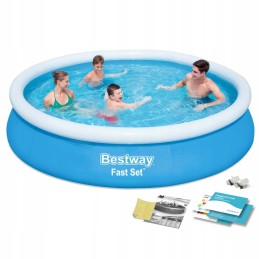 Summer bathing pool with accessories set