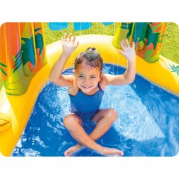 Dinozaurų žaidimų aikštelė su čiuožykla 249 x 191 x 109 cm intex 57444