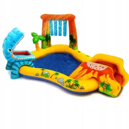Dinozaurų žaidimų aikštelė su čiuožykla 249 x 191 x 109 cm intex 57444