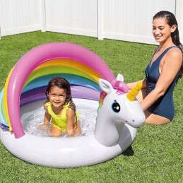 Baseinas su baseinu ant stogo vaikams intex unicorn 57113