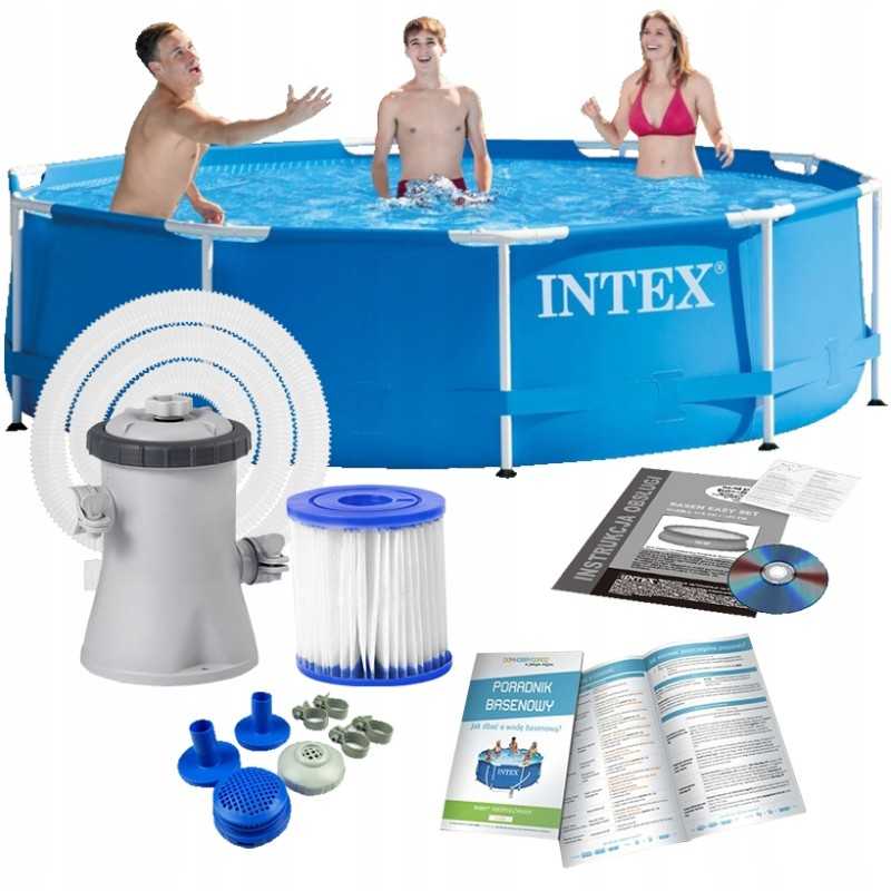 Intex plieno baseino 305x76cm siurblys