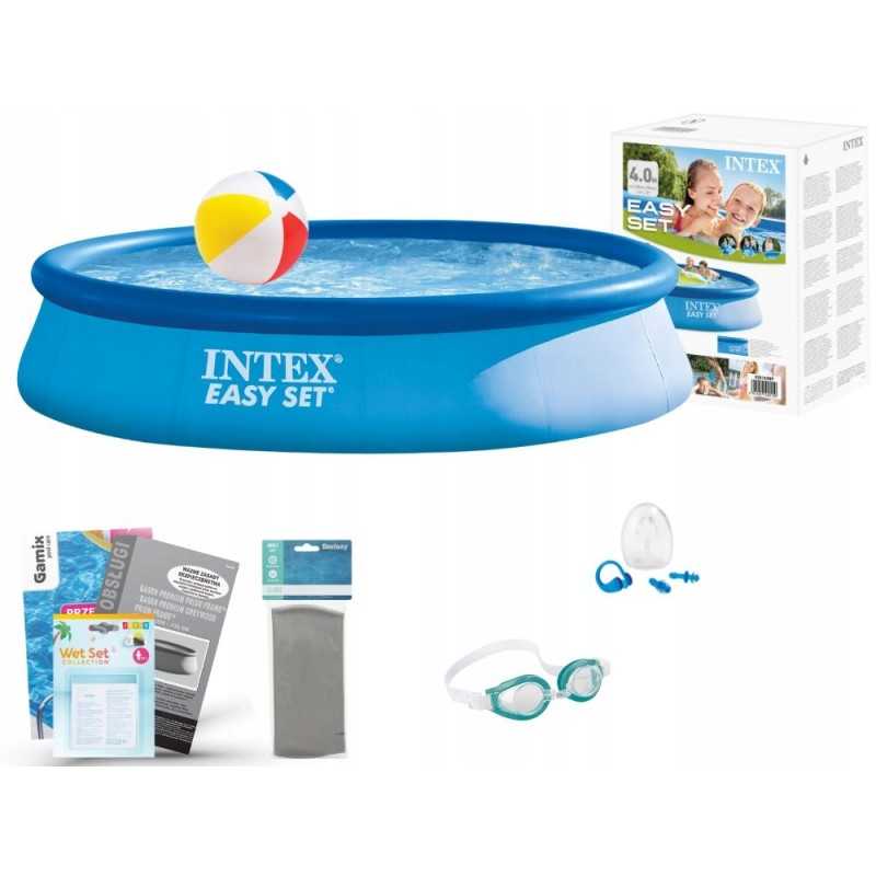 Išplečiamas sodo baseinas 396x84 intex 28143 rinkinys 8in1 modelis 2024