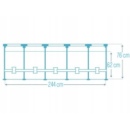 Intex 28290 rožinio rėmo baseinas 244x76cm