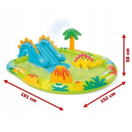 Intex pripučiama baseino žaidimų aikštelė čiuožykla dinozaurai 191 x 152 cm