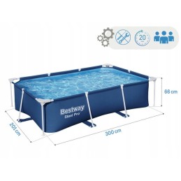 Bestway 56404 aiakarkassbassein 300x201x66cm