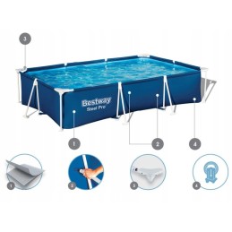 Bestway 56404 aiakarkassbassein 300x201x66cm