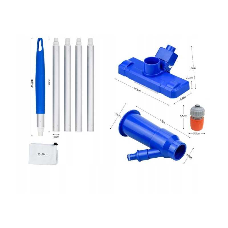 Baseino dulkių siurblys, baseino valymo rinkinys