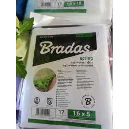 Balta spyruoklinė agrotekstilė, kurios svoris 17g - dengiantis