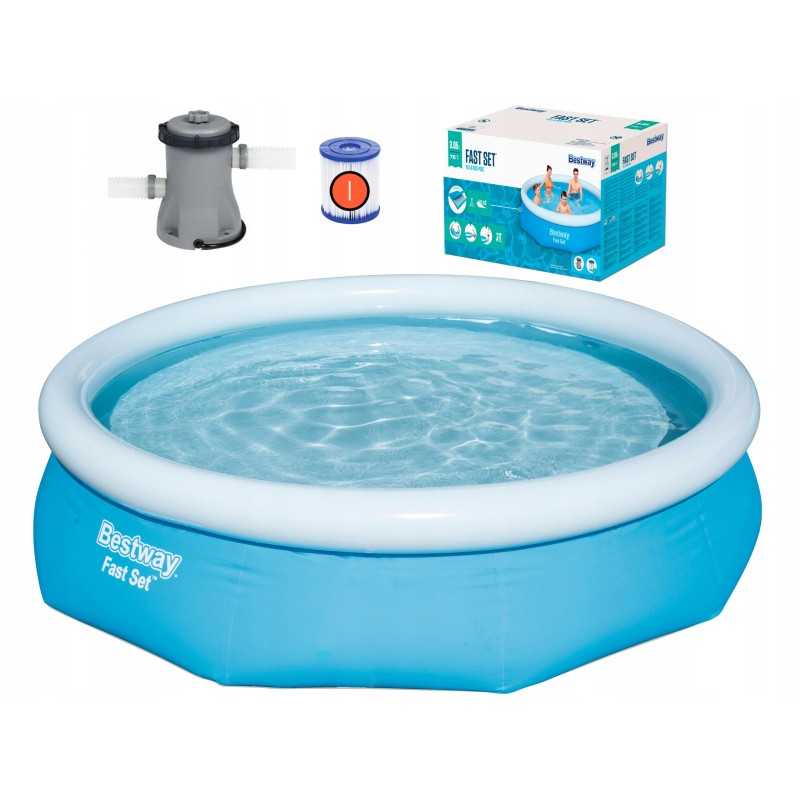 Bestway išsiplėtimo baseinas vaikams 305 76 cm filtro siurblio filtras