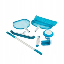 Mėlynas baseino valymo rinkinys, 7 vnt