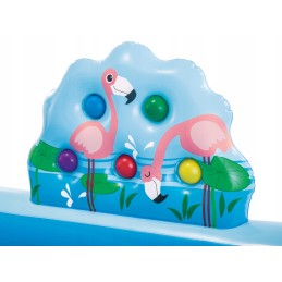 Stačiakampio formos pripučiamas baseinas vaikams žaidimų aikštelėje 257x216 čiuožyklų komplektas