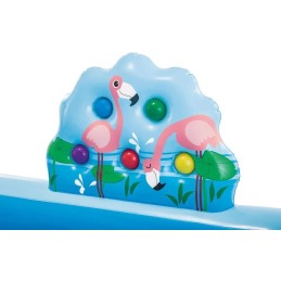 Stačiakampio formos pripučiamas baseinas vaikams žaidimų aikštelėje 257x216 čiuožyklų komplektas