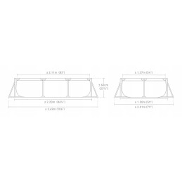 Stačiakampis sodo baseinas 220x150x60cm intex rožinė 28266