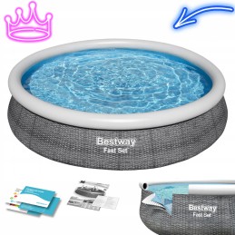 Išplėtimo baseinas 12 pėdų 366x76 cm pilkas bestway