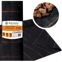 Labai storas agritella premium agroaudimas 110g, dydis 1,6x10m, juodas