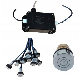 10 mažų šviesos diodų, žalvarinis mygtukų valdiklis sūkurinėms vonioms, sūkurinėms SPA vonioms