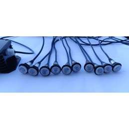 10 mažų šviesos diodų, žalvarinis mygtukų valdiklis sūkurinėms vonioms, sūkurinėms SPA vonioms