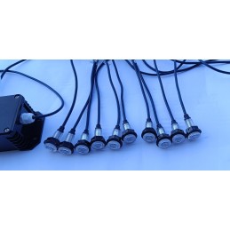 10 mažų šviesos diodų, žalvarinis mygtukų valdiklis sūkurinėms vonioms, sūkurinėms SPA vonioms