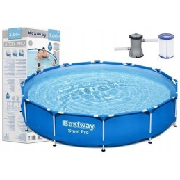Tērauda dārza baseins 366x76 cm bestway 56681