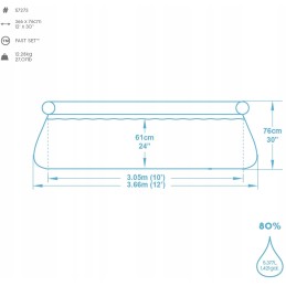 Išplėtimo baseinas 366x76 bestway 57273