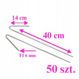 Inkariniai kaiščiai neaustiniam geotinkleliui