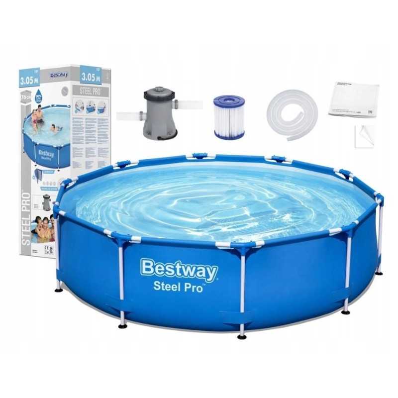 Bestway 56679 sodo karkasinis baseinas 305x76cm su 7in1 filtro siurbliu