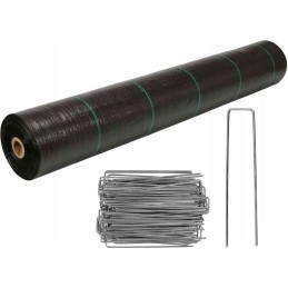 Agrotekstilė 70g 50m + metaliniai kaiščiai 100vnt.