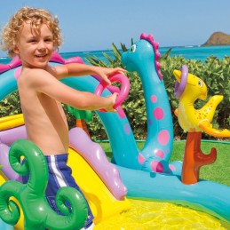 Pripučiama dinozaurų žaidimų aikštelė 302x223x112cm