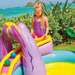 Pripučiama dinozaurų žaidimų aikštelė 302x223x112cm