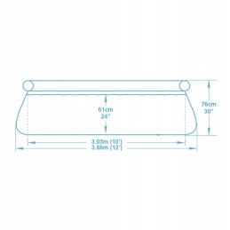 Išplečiamasis sodo baseinas 366 x 76 cm 4in1 bestway 57443