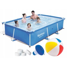 7 viename didelės šeimos tvirto rėmo baseinas 259x170x61 bestway 56403