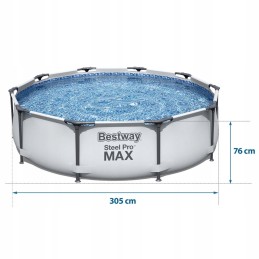 Plieninis sodo baseinas 305 x 76 cm rinkinys 4in1 bestway 56406