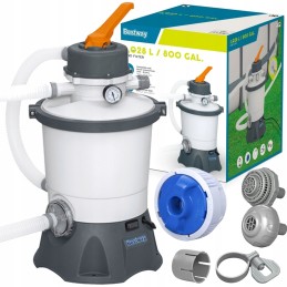 Bestway 58515 smėlio filtro siurblys baseinams 3028l h žarnų jungtys