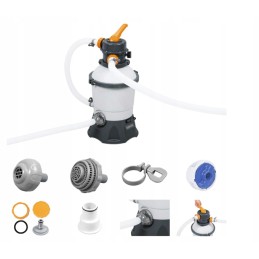Bestway 58515 smėlio filtro siurblys baseinams 3028l h žarnų jungtys