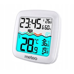 Meteo TB 2 baseino termometras, bevielis temperatūros matavimas, žadintuvas